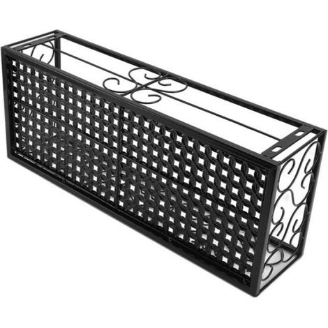 minifinker Support de pot de fleur de balcon Support de fleurs suspendu pour Pot de jardin pot Convient aux garde-corps de 10,5 cm (1/4)