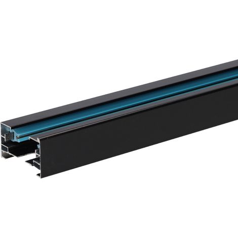 Carril 1M para foco monofásico Negro (1/2)