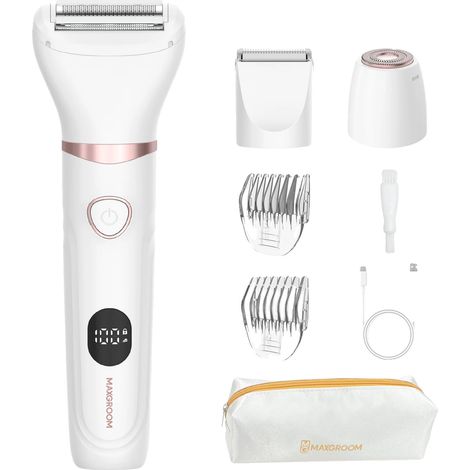 Tondeuse à poils corporels, rechargeable, étanche, Kit de coupe de cheveux (1/2)