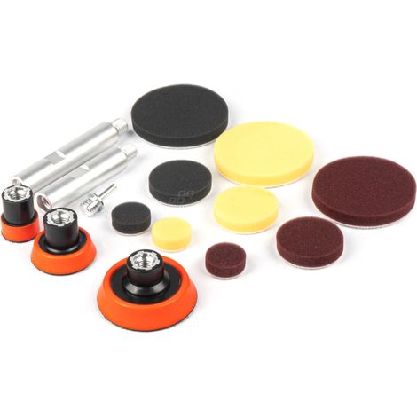 Kit de polissage de précision mini avec tampons éponge, 15 pièces amio-03700 (1/5)