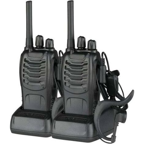 Talkie-walkie Baofeng BF-88E - Fréquences PMR européennes - Communication extérieure sans fil - Set double avec écouteurs et câble USB - Idéal pour activités en plein air (1/3)