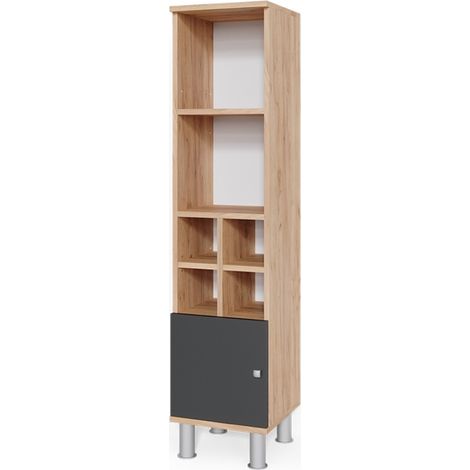 Mobiletto bagno Fynn, Antracite, 30 x 130.6 cm porta piccola, Vicco