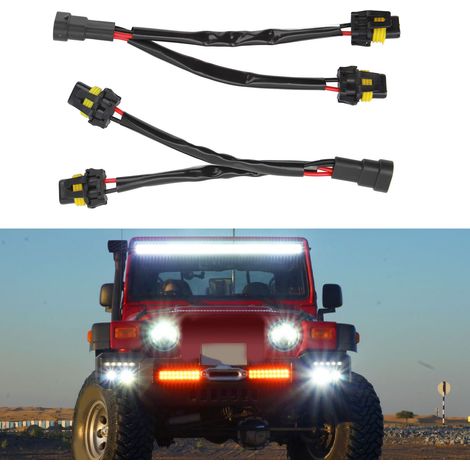 Zwei Stecker-Buchse-Adapterkabel 9005/9006 (1 auf 2), geeignet für LED-Kabelbuchsen in Transportern. (1/5)