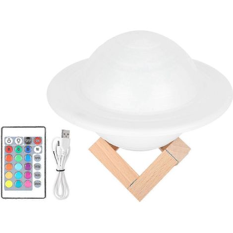 Lámpara de mesa RGB con control remoto y carga USB para la decoración del dormitorio. (1/5)