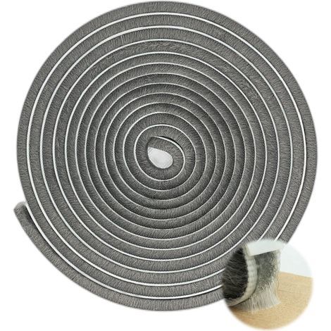 Spazzola di tenuta per finestre/porte scorrevoli, lato telaio (33 piedi x 11/32 pollici di supporto x 3/16 pollici di spazzola, grigia) (1/5)