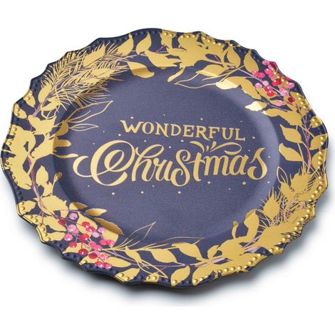 Piastra base BLANCHE FESTIVE cod. decorativo 33x33x2 cm