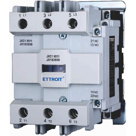 ETTROIT JXC1 AC-Schütz 220 V 50/60 Hz Spule 3P 3 Pole Normalerweise offen Ie 95 A Ue 380 V JX163959 (1/4)
