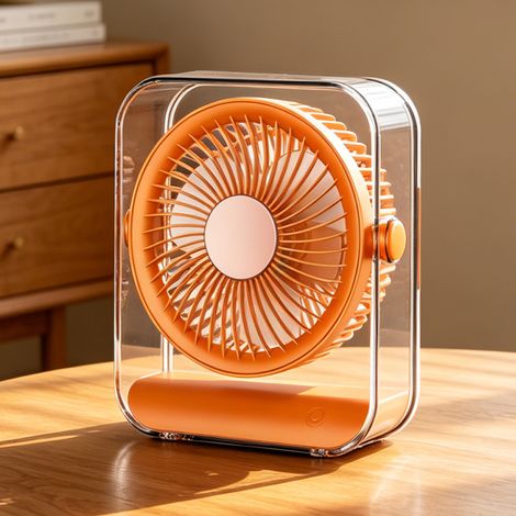 Ventilateur 2-en-1 Suspendu et Posable, Ventilateur de Circulation Mural pour Cuisine, Petit Ventilateur de Bureau Silencieux pour Dortoir et Bureau