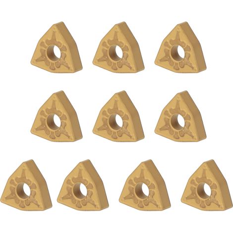 10-teiliges Set Hartmetall-Wendeschneidplatten für CNC-Drehmaschinen zur Bearbeitung von Stahlteilen (1/5)