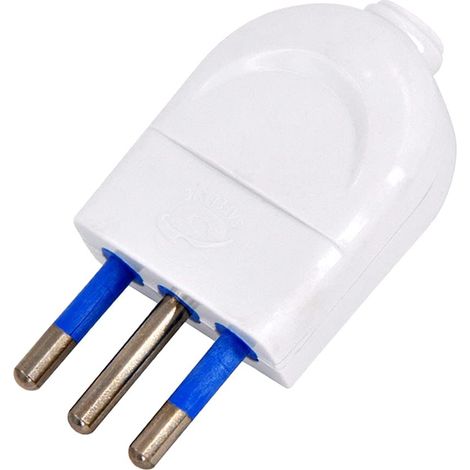 TECHLY Spina italiana 10A 2P+T bianca (1/5)