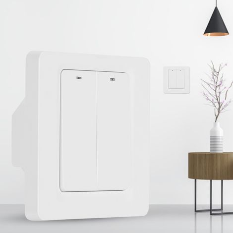 Interrupteur Intelligent Zigbee 2 Voix avec Alexa et Google Home, Prise EU 110-240V Compatible Tuya (1/5)