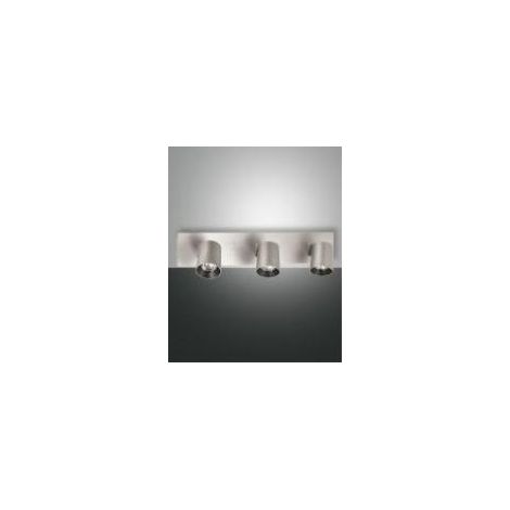 Spot Modo Modern À 3 Lumières En Aluminium Moulé, Finition Brossée, Douille Gu10, 35W Max, Idéal Pour Un Éclairage Intérieur Élégant Et Moderne.