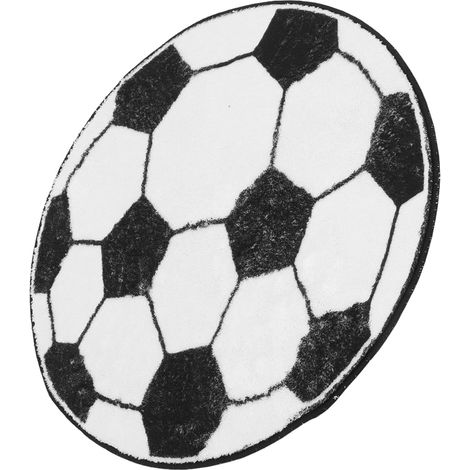 Tapis de Football Rond 60x60 Cm Antidérapant en Fibres Douces pour Chambre Garçon et Filles Décoration Fête Football et Salon Tapis de Salle de Jeux Intérieur (1/5)