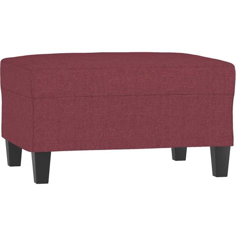 Repose-pied,Tabouret de pied,Pouf Rouge bordeaux 70x55x41 cm Tissu CFW3841 (1/5)