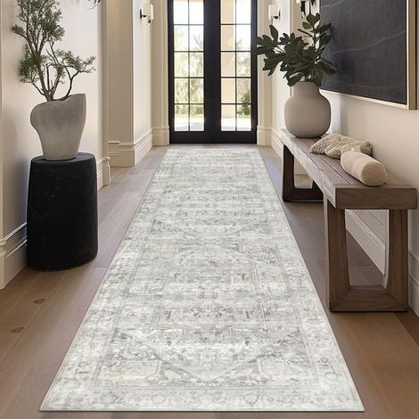 Tapis de couloir, style bohème et vintage, 80 x 300 cm, lavable, pour couloir, cuisine et entryway (1/5)