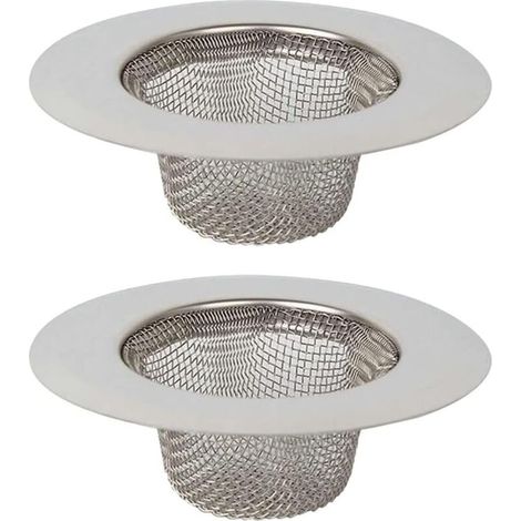 Confezione da 2 filtri per lavello da cucina, filtri per lavello in acciaio inox, filtri di scarico in acciaio inox, filtri per lavello da cucina, per lavelli da cucina, bagni, lavabi, vasche da bagno