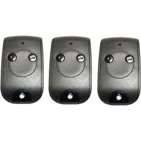 Télécommande 2 canaux 433.42MHz pour moteurs de portails et portes de garage Batterie lithium 240mAh Portée 50m Matériau ABS durable