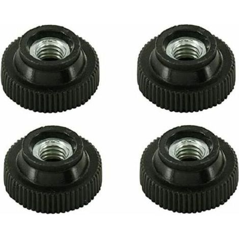 4x écrou moleté M5 plastique insert acier bouton molette (1/2)