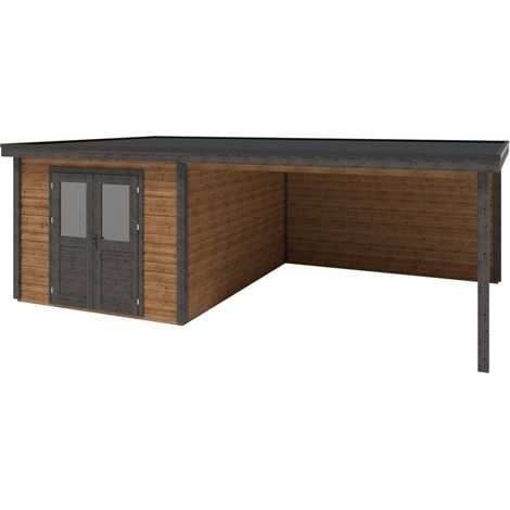 Casetta da giardino in legno Aura 7.06x4.09 m - 28.87 m2 - 28 mm - impregnata - 000472 (1/5)