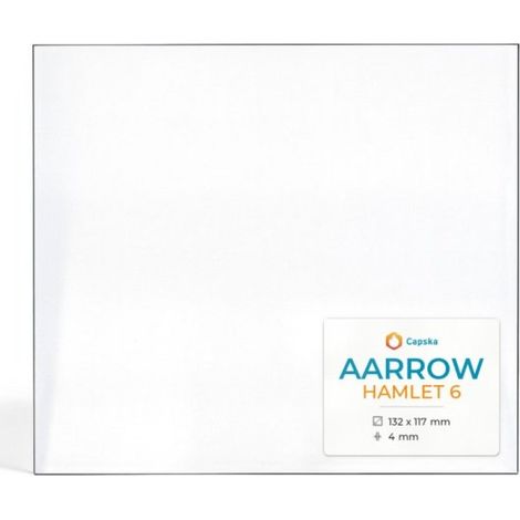 Vitre Aarrow HAMLET 6 - Verre Rectangle pour poêle à bois - 132 x 117 mm (L1 x H1) - 4 mm (1/5)