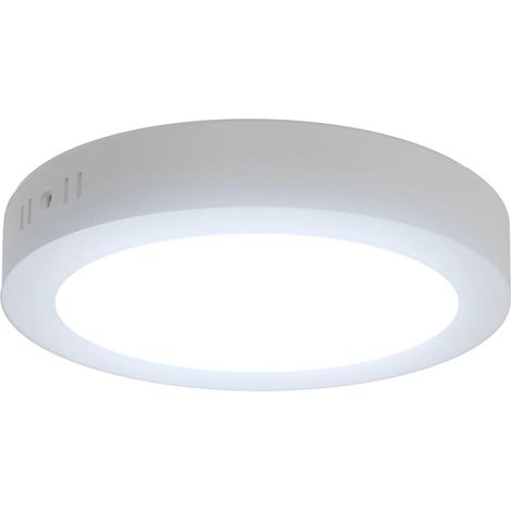 Plafonnier Led, 18w Equivalent 175w, Plafonnier Luminaire 2100lm Haute Luminosité Blanc Froid 6500k, Applicable À Salle De Bain Salon Ø17.4cm (1/5)