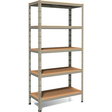 Scaffalatura in Metallo 5 Ripiani 120x50 Scaffali ad Incastro Modulare (1/6)