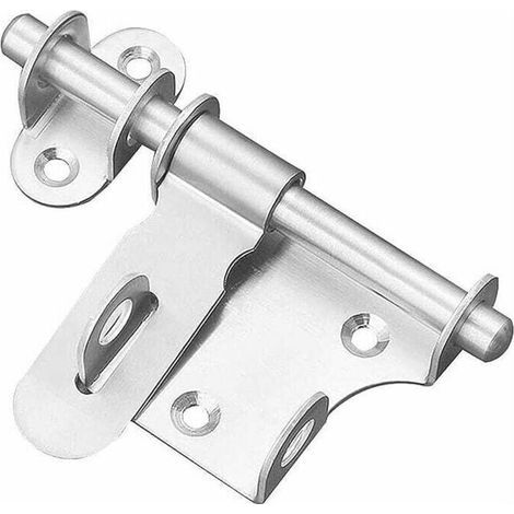 Chiusura a scatto in acciaio inox per porta scorrevole con foro per lucchetto, ideale per bagno, cucina, giardino, camera da letto e armadio. (1/4)