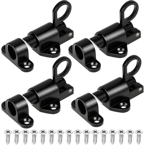 Set di serratura automatica con viti a molla per porte e armadi in legno (4 pezzi) (1/5)