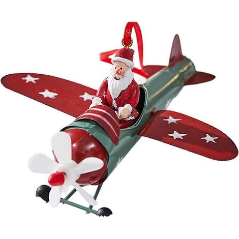 Benutzerfreundliche Weihnachtsmann-Rentier-Hängedekorationen aus Metall für den Innen- und Außenbereich, mehrfarbig (1/5)