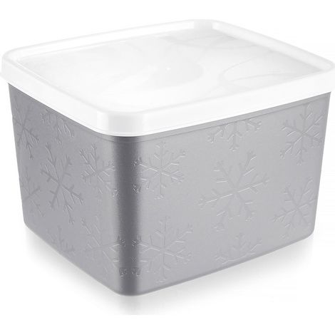 Contenedor de alimentos con tapa, gris, 1,1 L