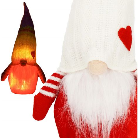 BABBO NATALE GNOMO ELF SOTTO L'ALBERO DI NATALE DECORAZIONE LED FESTIVA XL