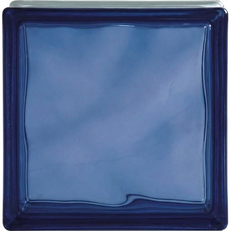 Glassblocks Bloque de vidrio Luxfera 19x19x8 cm, Azul brillante transparente (1908WBLUE)