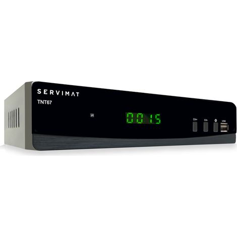 Décodeur TNT HD - SERVIMAT - TNT67 - Noir - Port USB - Fonction Multimédia (1/3)