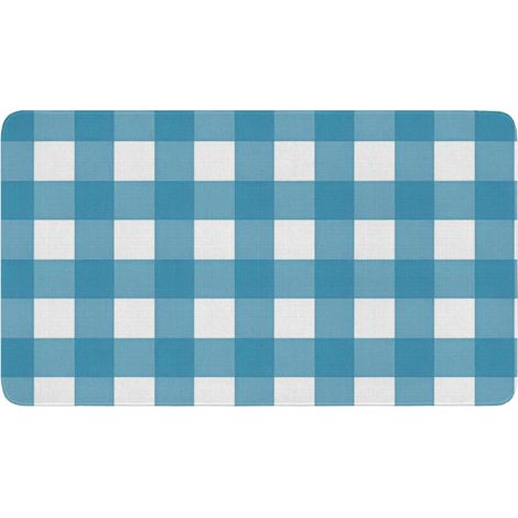 Tapis en lin à carreaux Buffalo 76 x 43 cm – Antidérapant, lavable, intérieur/extérieur, compatible avec les styles campagnard et superposés (1/5)
