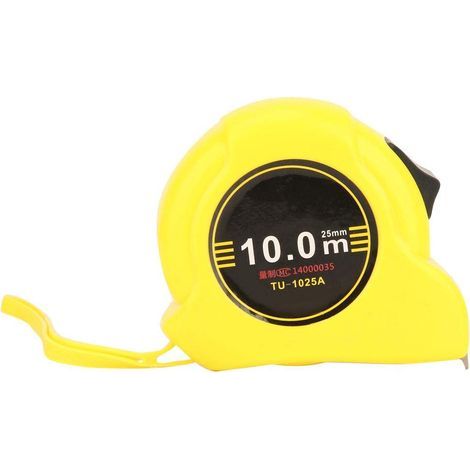 Mètre ruban 10m – rétractable – acier inoxydable flexible – menuiserie – mesure – bobine (1/5)