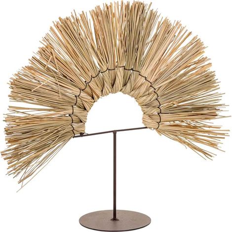Figura decoración de fibra natural marrón 40x02x34.5 (1/5)