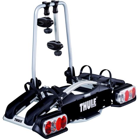 Porte-vélos EuroWay G2 – 2 vélos – Charge max 46 kg – Installation rapide sur attelage – Système de basculement intégré – Thule
