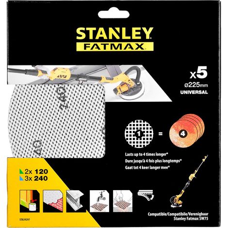 Schleifpapier für Trockenbauschleifer Ø225 mm STANLEY (1/3)