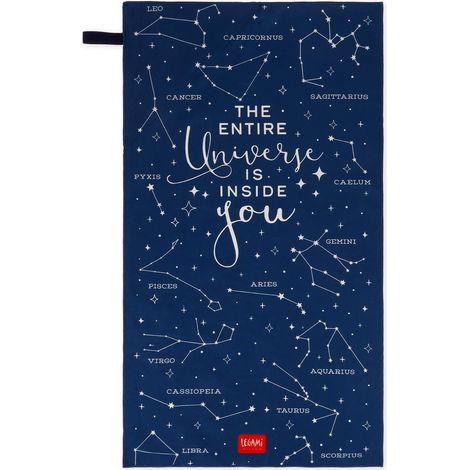 Legami - Telo fitness, Telo da Palestra, Asciugamano in Microfibra, con Tasca zippata, con Elastico, compatto, Asciugatura rapida, ultra assorbente, ultra leggero, per Sport, 45x80 cm, Tema Stars (1/4)