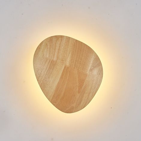 eye-caringtable lampe led appliques murales en bois lampe moderne intérieur applique murale lumière pour salon chambre salle à manger hall escalier éclairage mural décoratif, 8w (1/5)