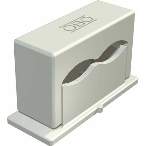 OBO Bettermann Collier ISO à pression pour 2 câbles 6-16mm polystyrène gris clair RAL 7035, 2115018 (1/2)