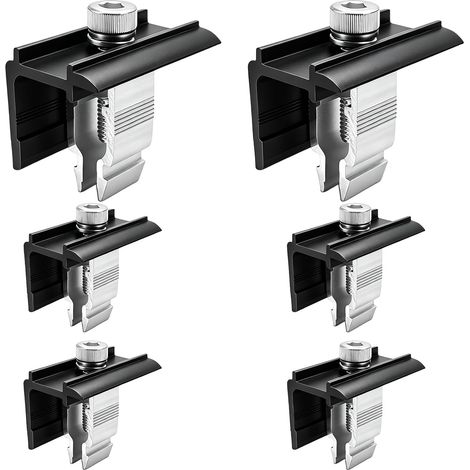 6 Pcs Fixation Panneau Solaire, 30mm Support Panneau Solaires  Support de Module Solaires, Supports en Montage de Panneaux Solaire pour 30-45mm Camping Car Toits de Mobil-homes (1/5)