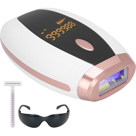 Épilateur à lumière pulsée (IPL) 990 000 flashs, écran LCD, blanc, prise américaine 110-240 V (1/5)