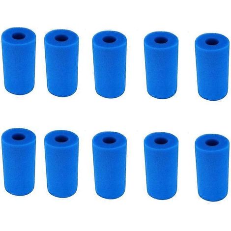 Lot de 10 éponges filtrantes en mousse pour filtre de piscine/aquarium Intex type A, réutilisables et lavables. Accessoires (1/5)