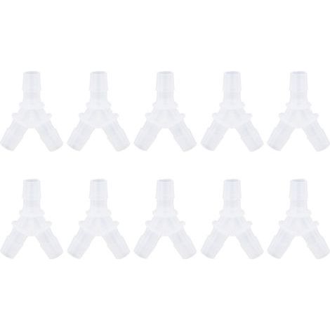 Flexible hose fittings, Y-type connector for aquarium, air pump, 3-way connector (12mm), 10 pieces (1/5)