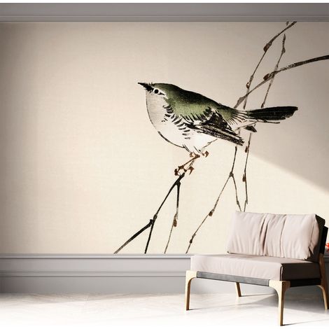 Papier peint autocollant décoratif à motifs pour salon chambre et bureau Tapete adhésif pour décoration L'oiseau harmonieux 312x219 cm (1/5)