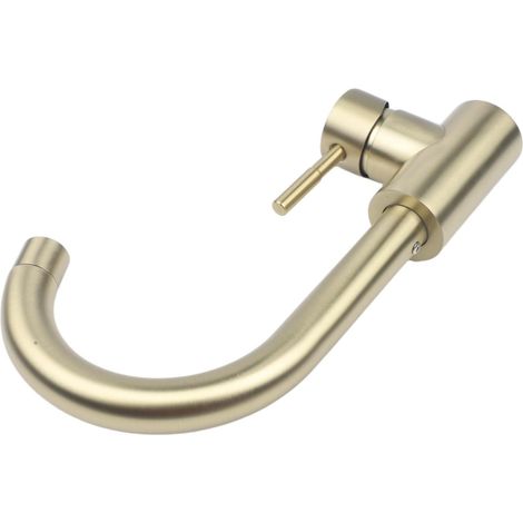 Robinet pour vasque - inox 304 - doré - eau chaude/froide (1/5)