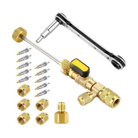 Extracteur de noyau de valve Extracteur de noyau de climatiseur de voiture Installateur de réparation de climatiseur Retirer le retrait du noyau de valve Outils CVC (1/5)