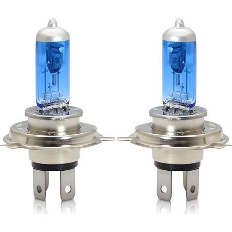 H4 P43t Halogen-Scheinwerferlampen 60/55 W, 5000 K warmweiß, Fern-/Abblendlicht, 12 V, für Auto und Motorrad, 2 Stück (1/5)