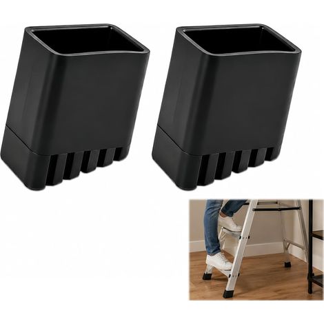 Embouts Pied Escabeau Caoutchouc 20x30mm Antidérapants Échelle Droite  Tube Carré Compatible, Protection Sol Rayures, Fixation Stable, Usage Intérieur Extérieur, Remplacement Pied Échelle Escabeau (1/5)